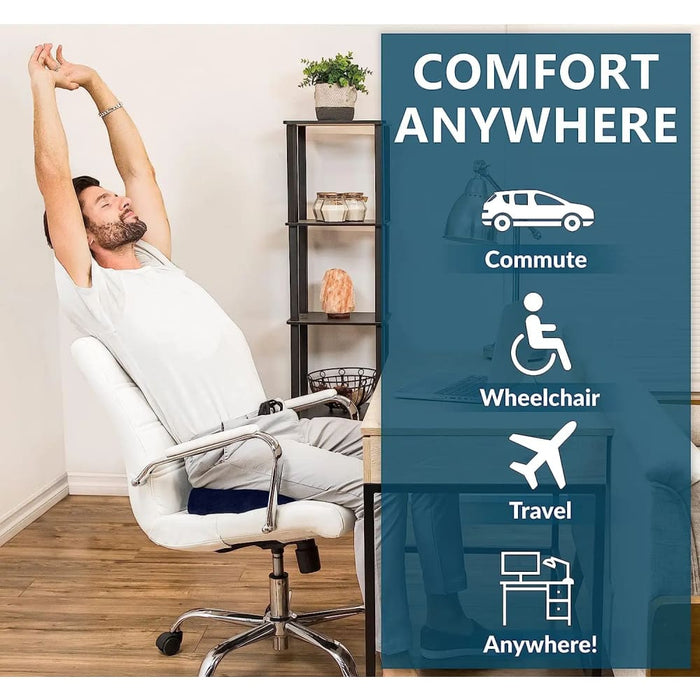 Non Slip Gel Memory Foam Coccyx Cushion