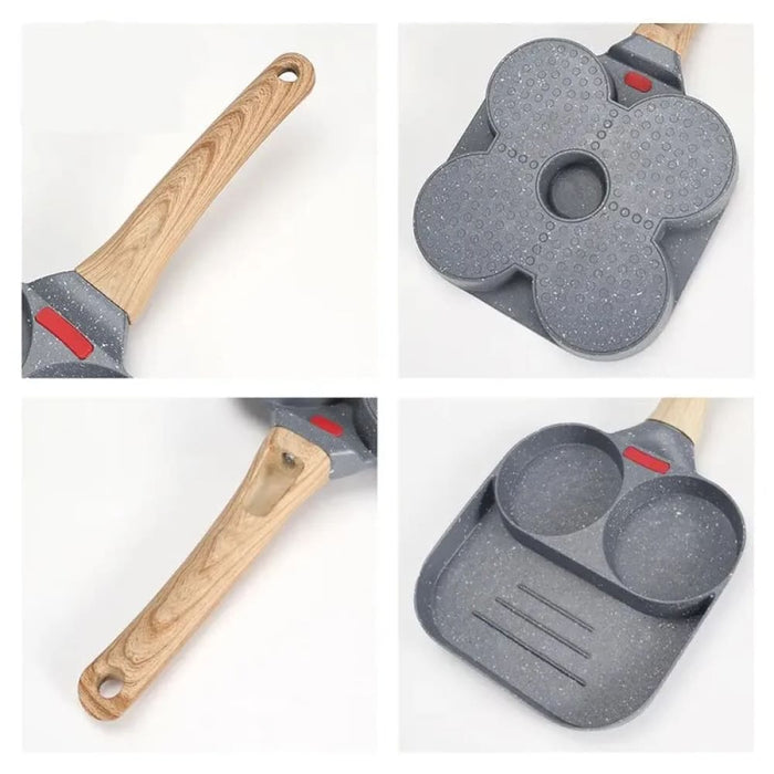 Non Stick Steak Egg Omelette Pan With Wooden Handle