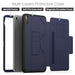 Notebook Magnetic Leather Tablet Case Navy For Ipad 10th