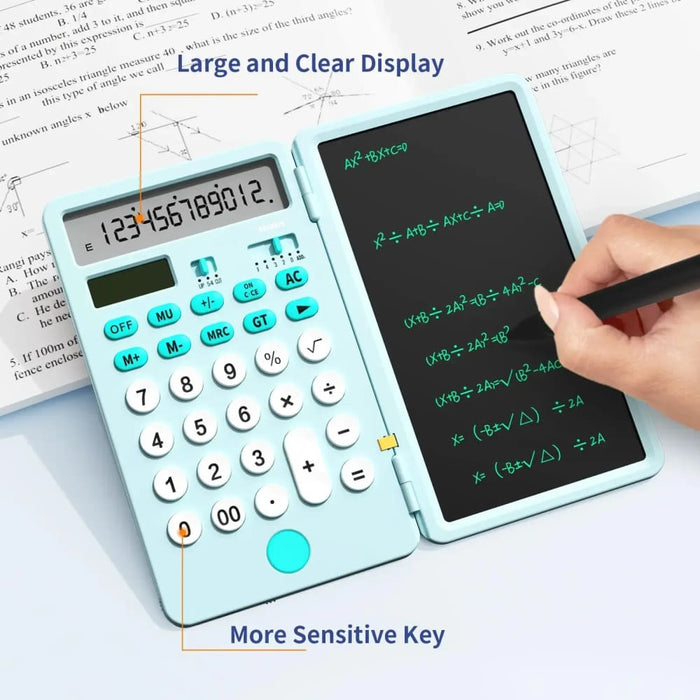 Notepad Calculator With Writing Tablet 12 Digits Solar