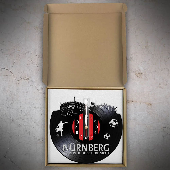 Nurnberg Football Stadium Vinyl Record Wall Clock