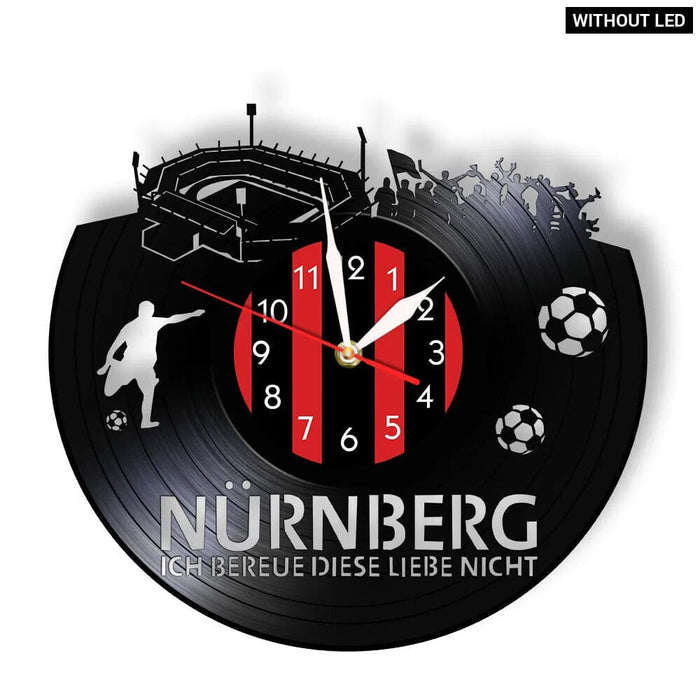 Nurnberg Football Stadium Vinyl Record Wall Clock
