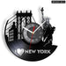 Nyc Skyline Vinyl Record Wall Clock