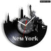Nyc Skyline Vinyl Record Wall Clock
