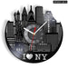 Nyc Skyline Vinyl Record Wall Clock
