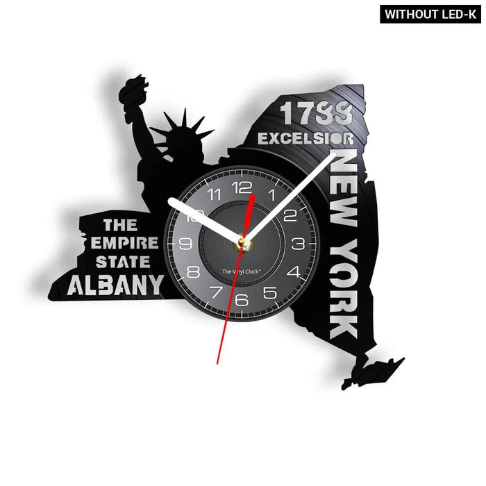 Nyc Skyline Vinyl Record Wall Clock