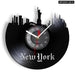 Nyc Skyline Vinyl Record Wall Clock