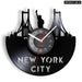 Nyc Skyline Vinyl Record Wall Clock