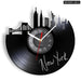Nyc Skyline Vinyl Record Wall Clock