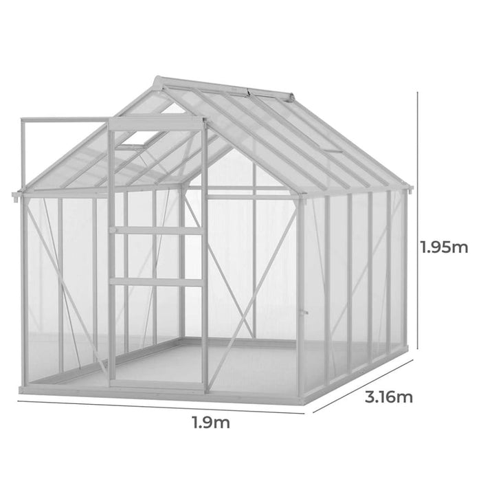 Nz Local Stock- Greenhouse Aluminium Walk In Green
