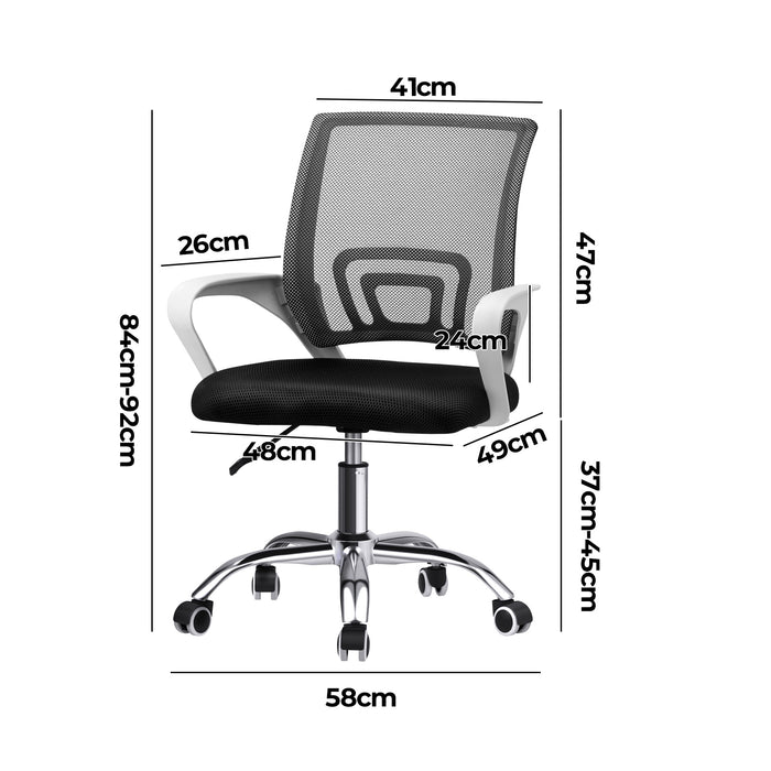 Office Gaming Chair Computer Mesh Chairs Executive Foam White & Black