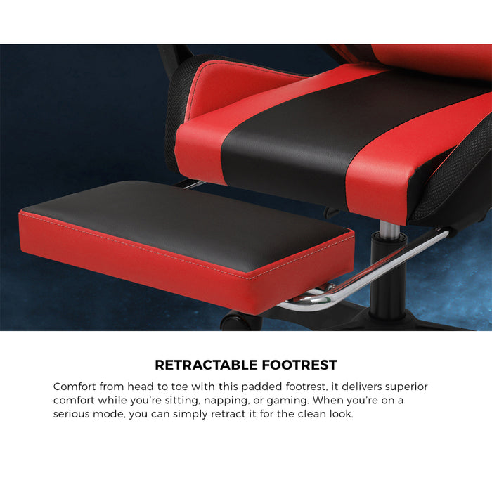 Gaming Chair 7 Rgb Led 8 Points Massage Racing Recliner Office Computer