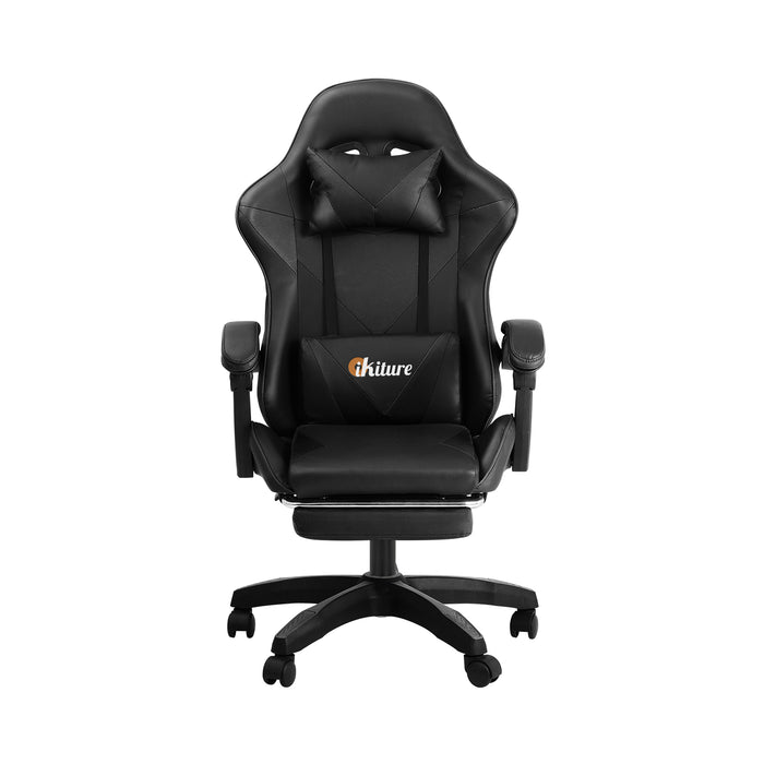 Gaming Chair Massage Racing Recliner Office Pu Leather With Footrest