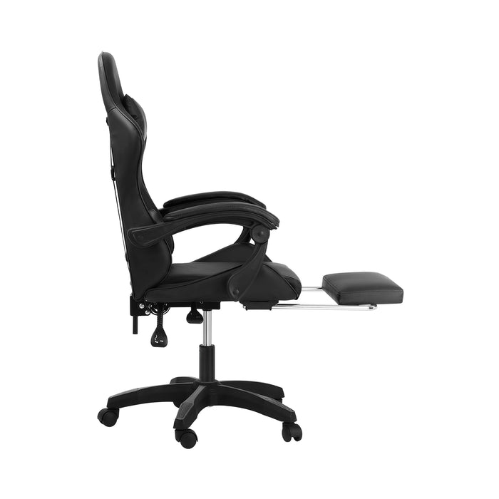Gaming Chair Massage Racing Recliner Office Pu Leather With Footrest