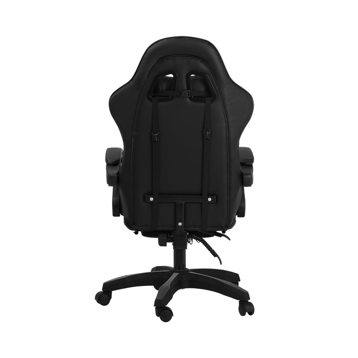 Gaming Chair Massage Racing Recliner Office Pu Leather With Footrest