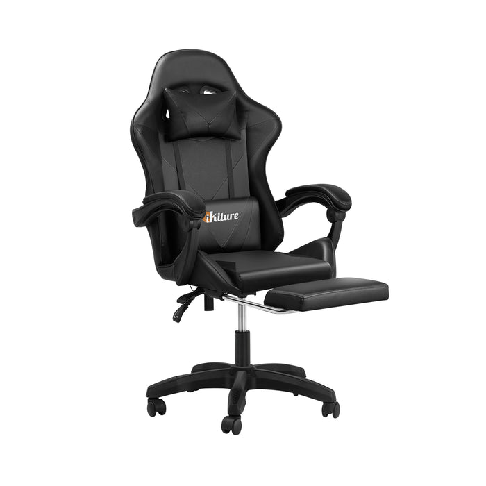 Gaming Chair Massage Racing Recliner Office Pu Leather With Footrest