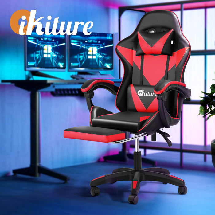 Gaming Office Chair Massage Racing Recliner Computer Work Armrest Seat