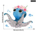 Octopus with Flowers & Underwater Creatures Wall Stickers