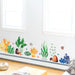 Octopus With Flowers & Underwater Creatures Wall Stickers