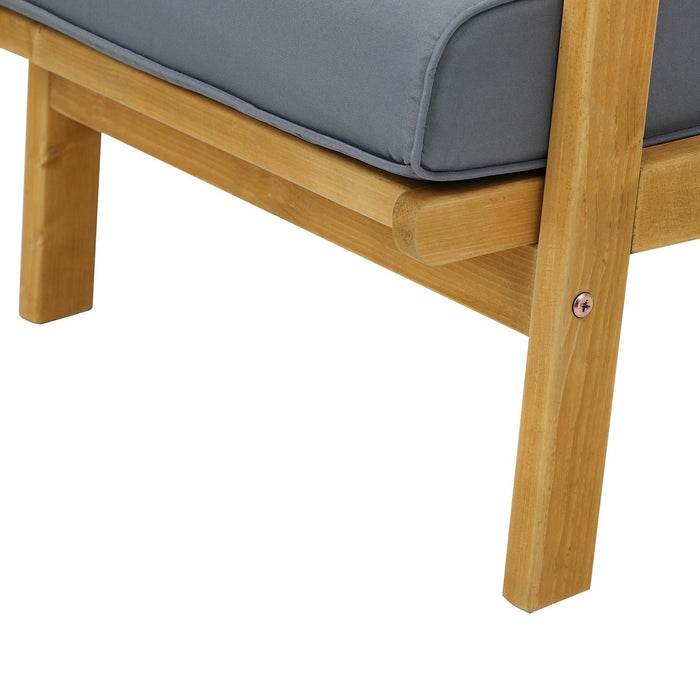 2Pcs Outdoor Armchair Furniture Lounge Wooden Chair Patio Garden Sofa Set