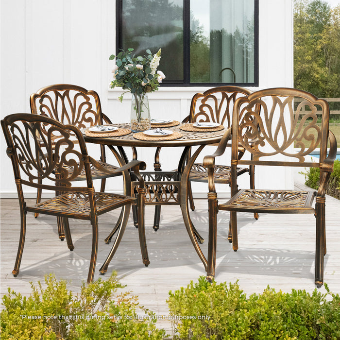 Outdoor Furniture 5 Piece Dining Set Chairs Table Bistro Set Patio Garden