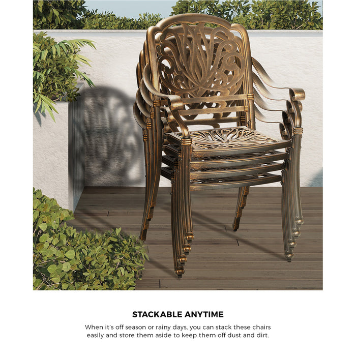 Outdoor Furniture 5 Piece Dining Set Chairs Table Bistro Set Patio Garden