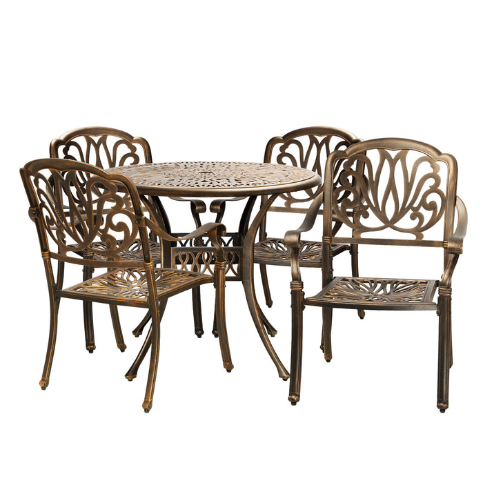 Outdoor Furniture 5 Piece Dining Set Chairs Table Bistro Set Patio Garden
