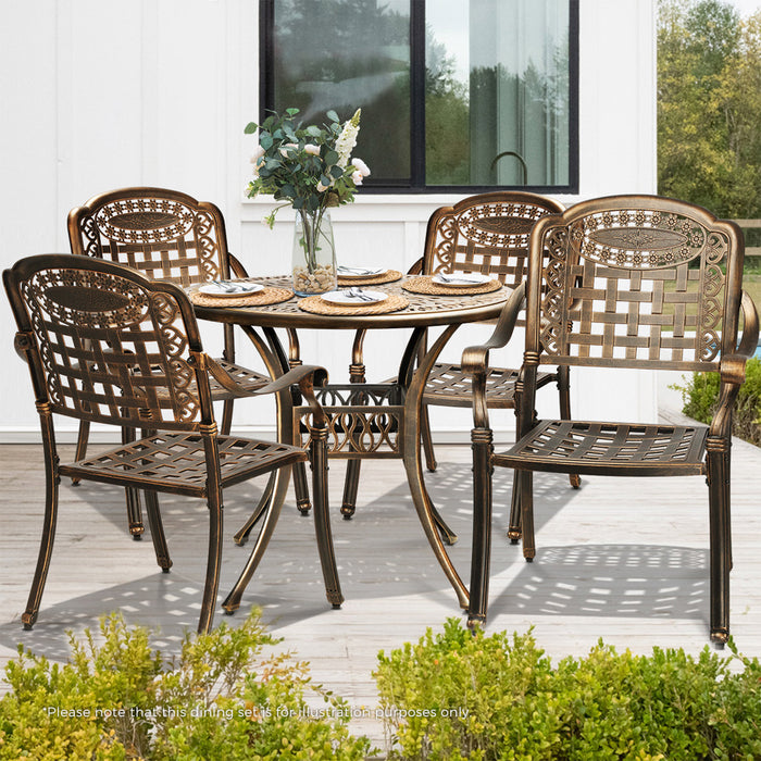 Outdoor Setting Dining Chairs Bistro Set Patio Garden Furniture 5 Piece
