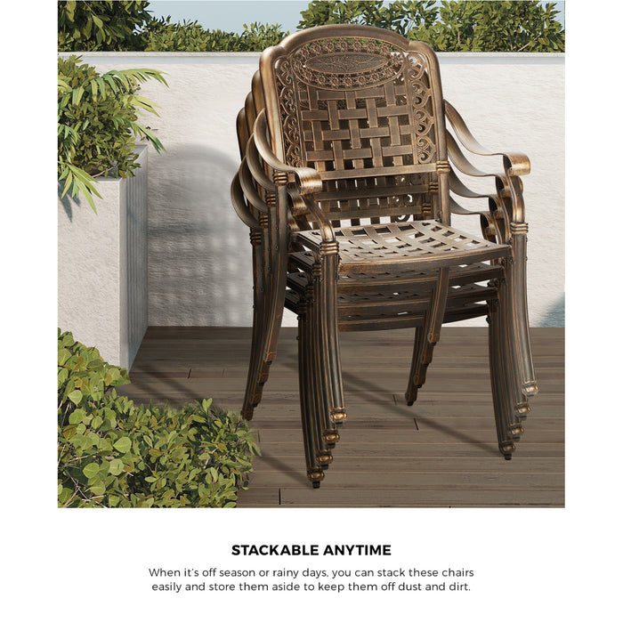 Outdoor Setting Dining Chairs Bistro Set Patio Garden Furniture 5 Piece