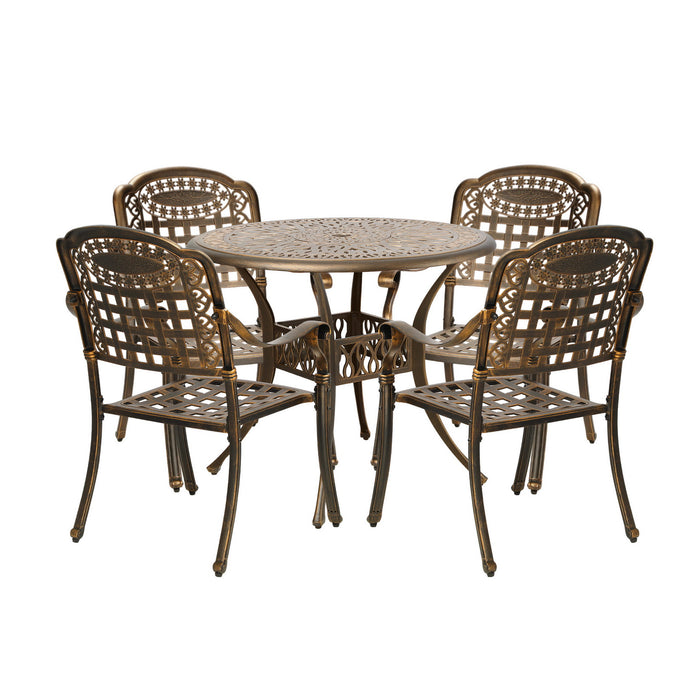 Outdoor Setting Dining Chairs Bistro Set Patio Garden Furniture 5 Piece