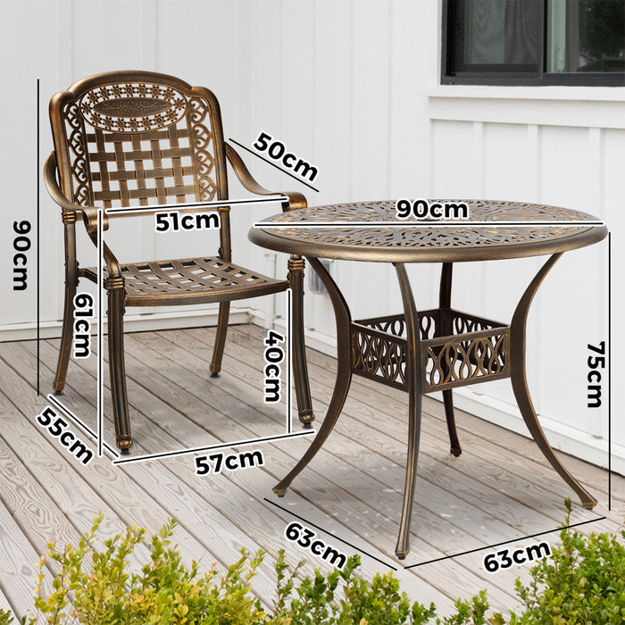 Outdoor Setting Dining Chairs Bistro Set Patio Garden Furniture 5 Piece