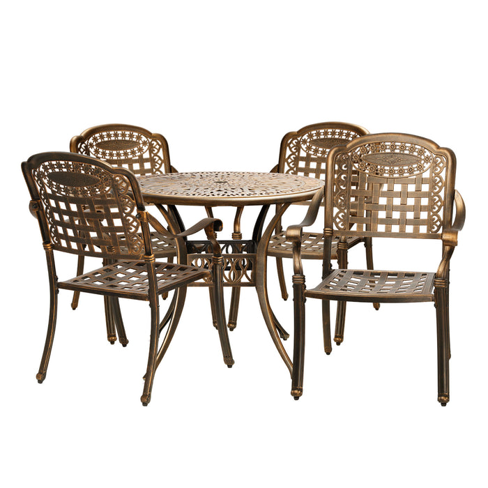 Outdoor Setting Dining Chairs Bistro Set Patio Garden Furniture 5 Piece