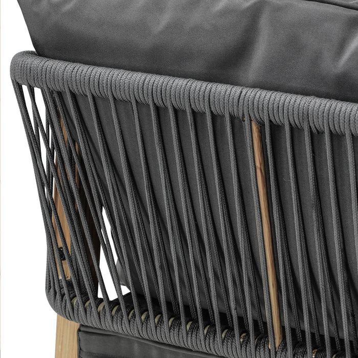 5Pcs Outdoor Patio Set Furniture Table Armchair Garden Dining Setting