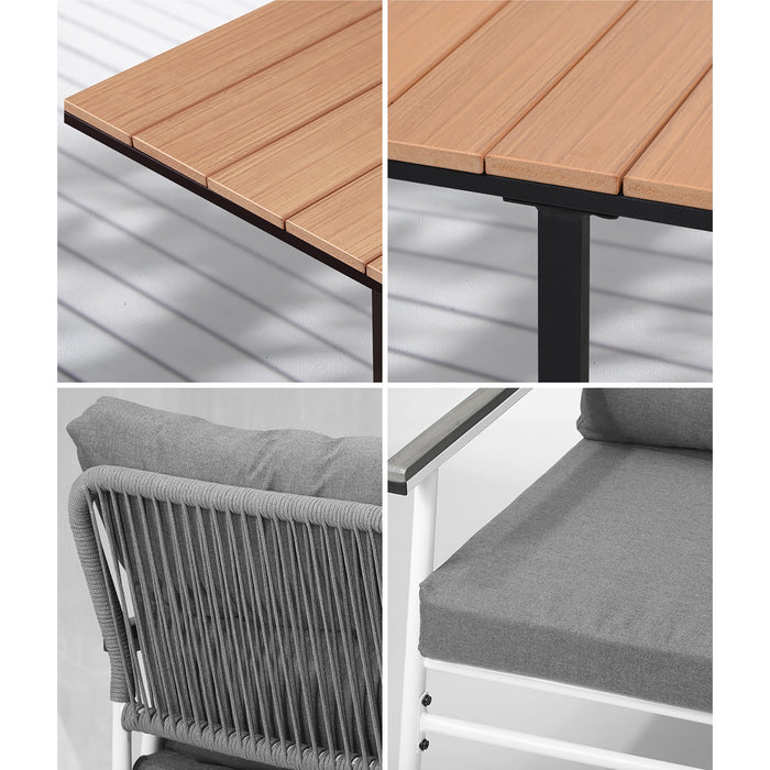 Outdoor Dining Set Patio Furniture Setting Garden Table And Chairs 5Pcs