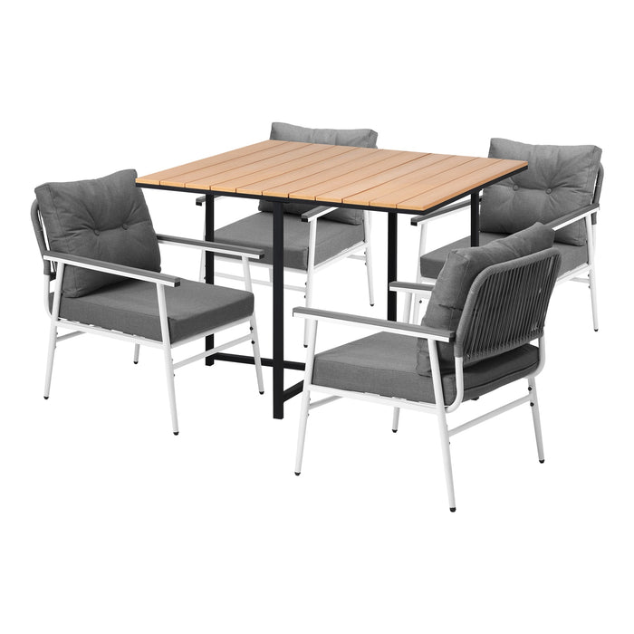 Outdoor Dining Set Patio Furniture Setting Garden Table And Chairs 5Pcs