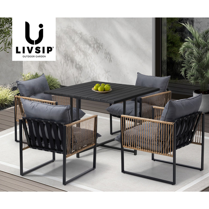4 Seater Outdoor Dining Set Patio Furniture Garden