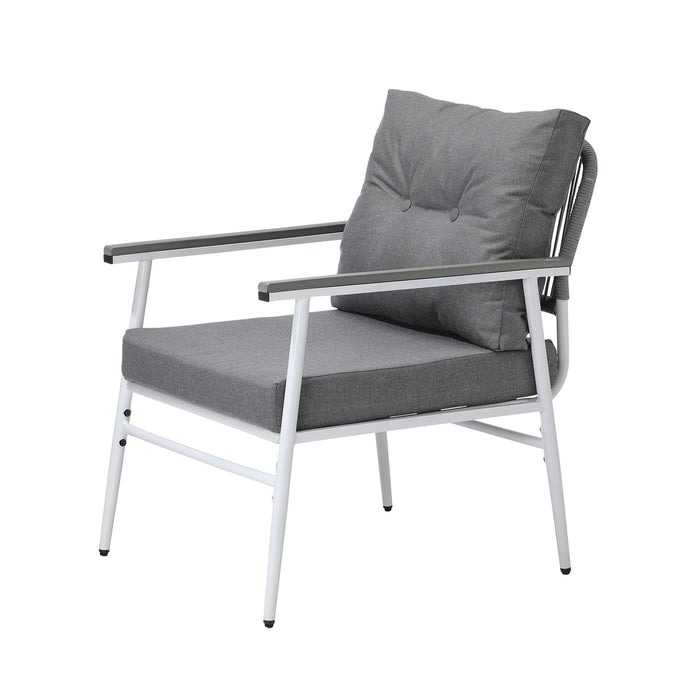 Outdoor Dining Setting Patio Furniture Set 4 Seater Tempered Glass Table