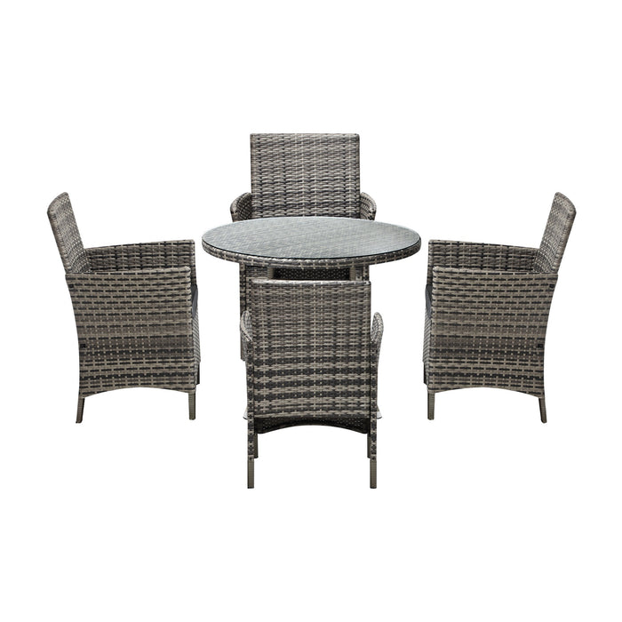 Outdoor Dining Set Table & Chairs 5Pcs Patio Furniture Lounge Setting