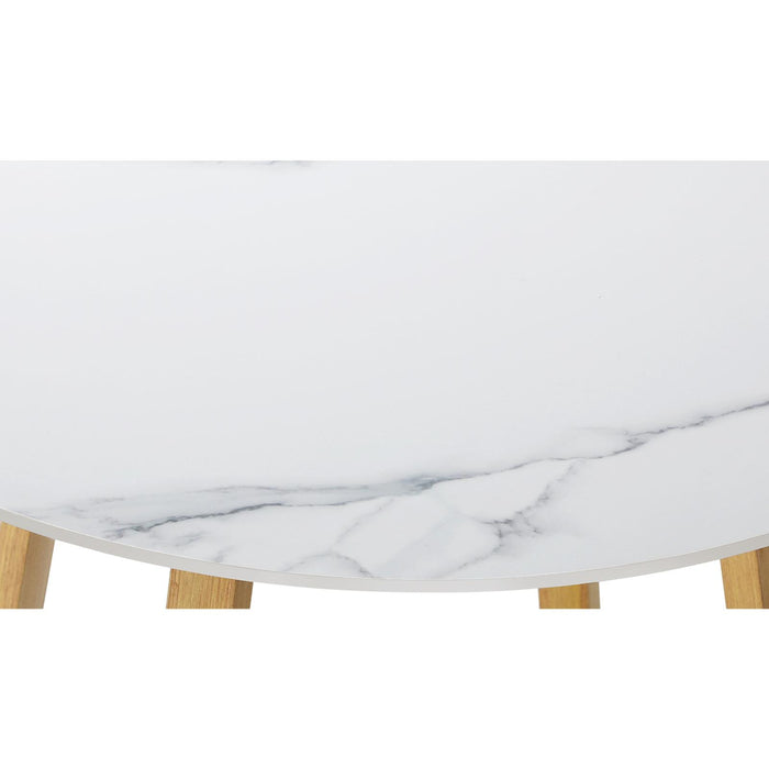 3Pcs Outdoor Dining Setting 90Cm Table Lounge Chairs Patio Furniture Set