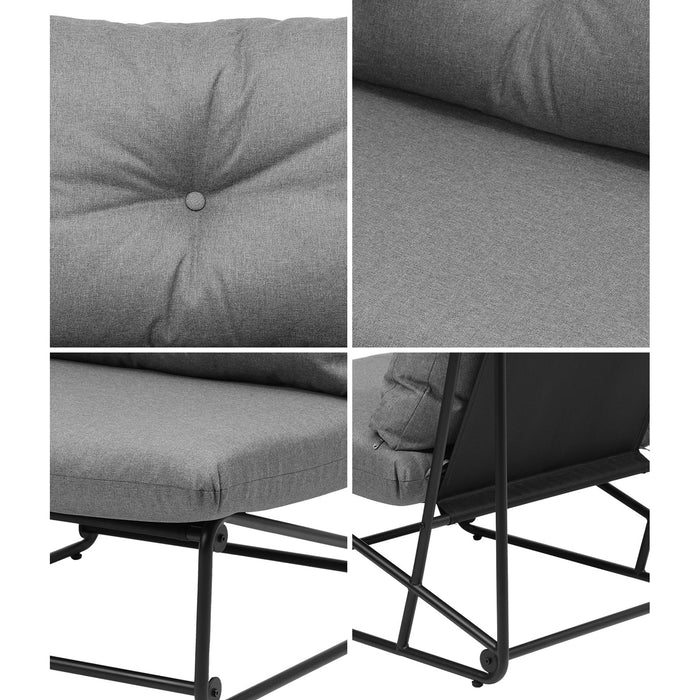 Outdoor Furniture Sofa Set 8 Piece Patio Lounge Setting Table Chairs Grey