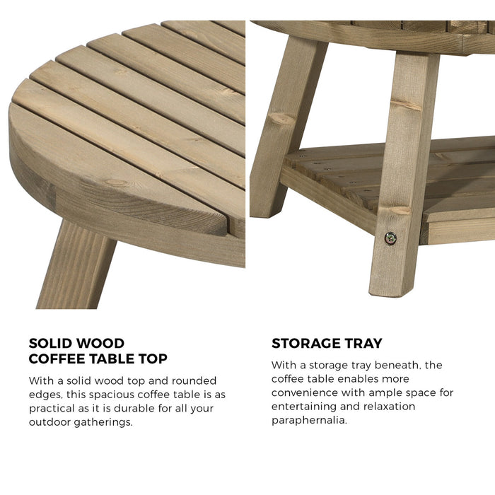 Outdoor Lounge Sofa Set 6 Piece Garden Furniture Dining Table Chairs