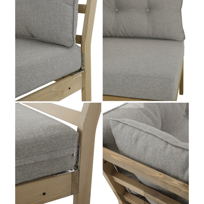 5 Piece Outdoor Sofa Set Lounge Setting Garden Patio Furniture Beige