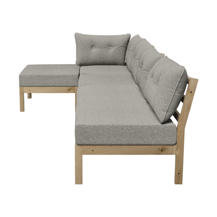 5 Piece Outdoor Sofa Set Lounge Setting Garden Patio Furniture Beige