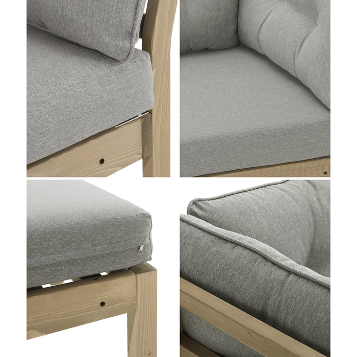 5 Piece Outdoor Furniture Setting Garden Lounge Sofa Table Chairs Patio