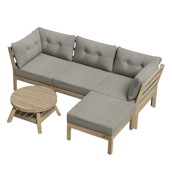 5 Piece Outdoor Furniture Setting Garden Lounge Sofa Table Chairs Patio