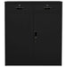 Office Cabinet Black 90x40x102 Cm Steel Ttlaoo