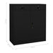 Office Cabinet Black 90x40x102 Cm Steel Ttlaoo