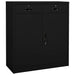 Office Cabinet Black 90x40x102 Cm Steel Ttlaoo