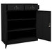 Office Cabinet Black 90x40x102 Cm Steel Ttlaoo