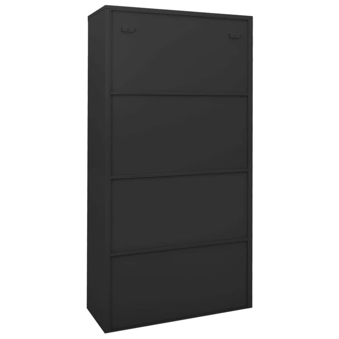 Office Cabinet with Sliding Door Anthracite 90x40x180 Cm